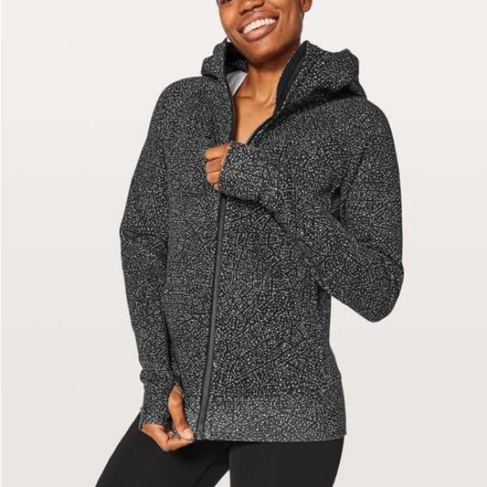 lululemon Scuba Hoodie Light Cotton Fleece Luminesce Splatter Size 2